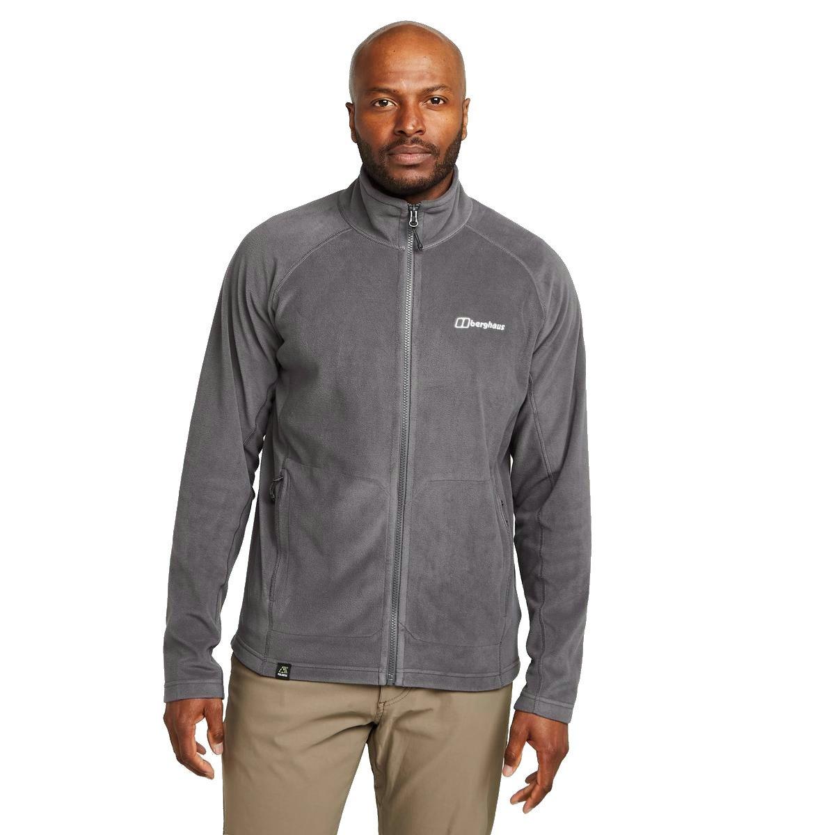 Mens grey best sale full zip fleece