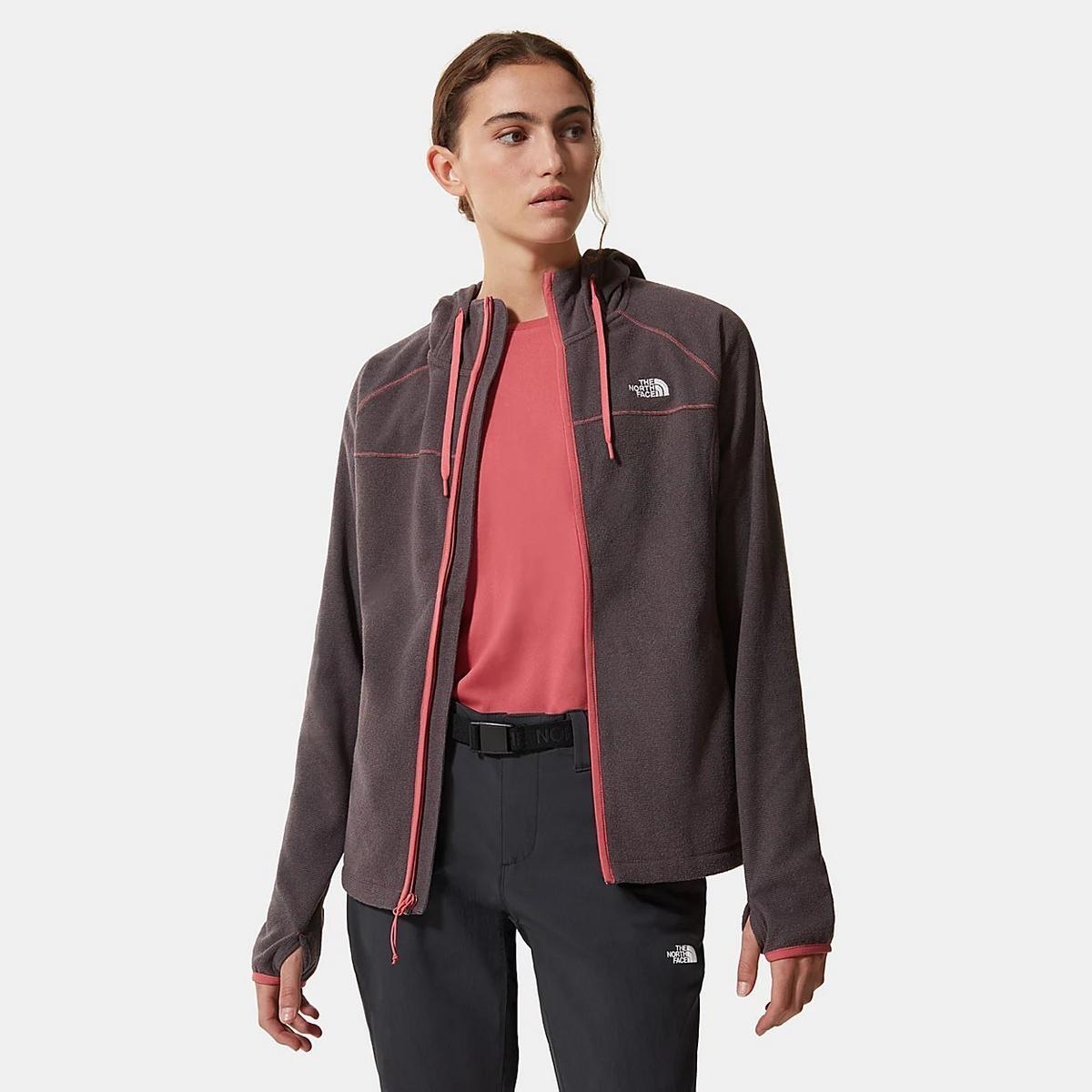 The North Face Women's Homesafe Full Zip Fleece Jacket - Slate Rose Stripe