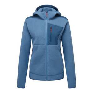 Women's Highpile Hooded Jacket - Blue