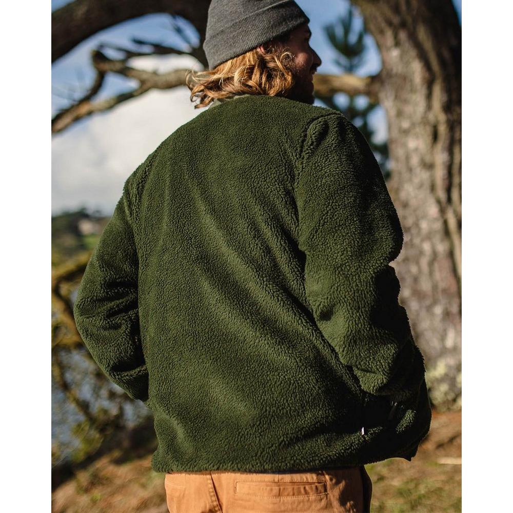 Mens green fleece clearance jacket