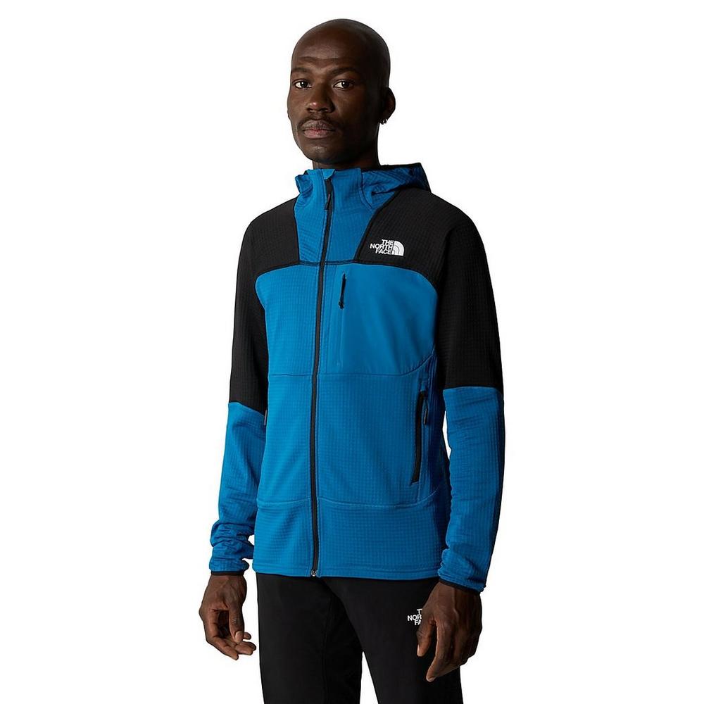 The North Face Men s Stormgap Power Grid Hoodie Blue Black George Fisher