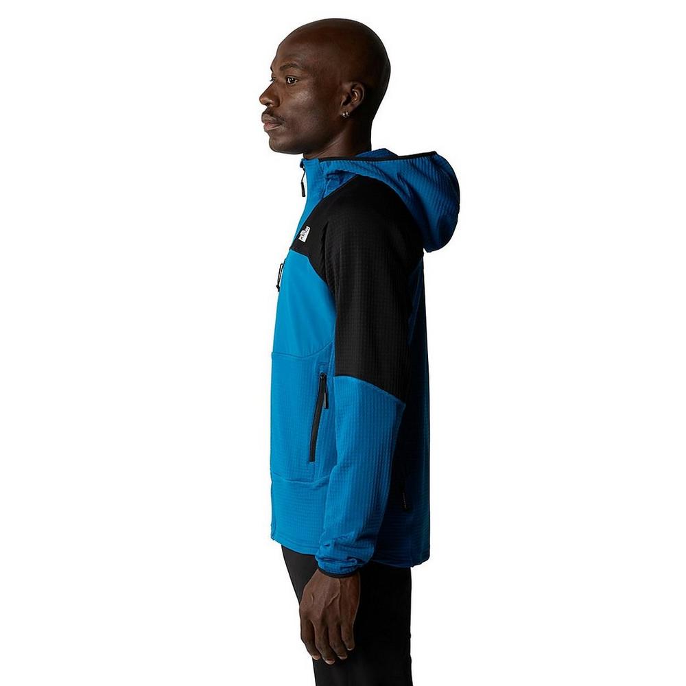 The North Face Men s Stormgap Power Grid Hoodie Blue Black George Fisher