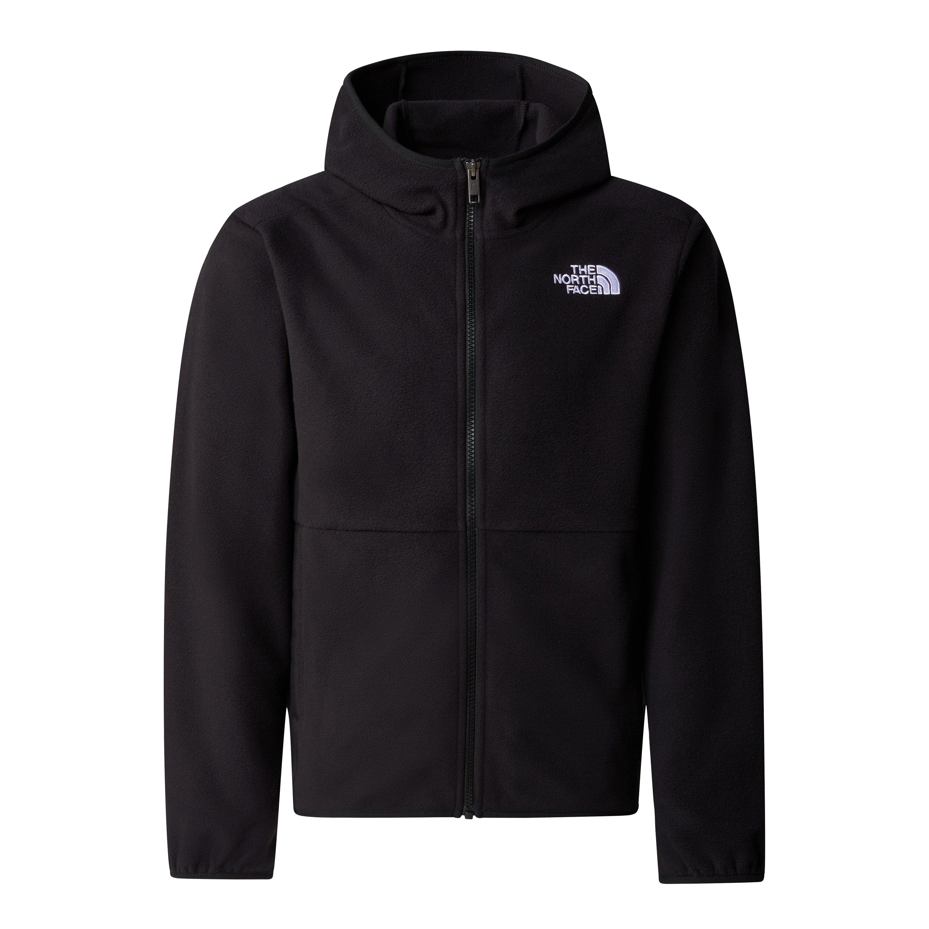 The North Face Teens Glacier Full Zip Hooded Fleece Black George Fisher