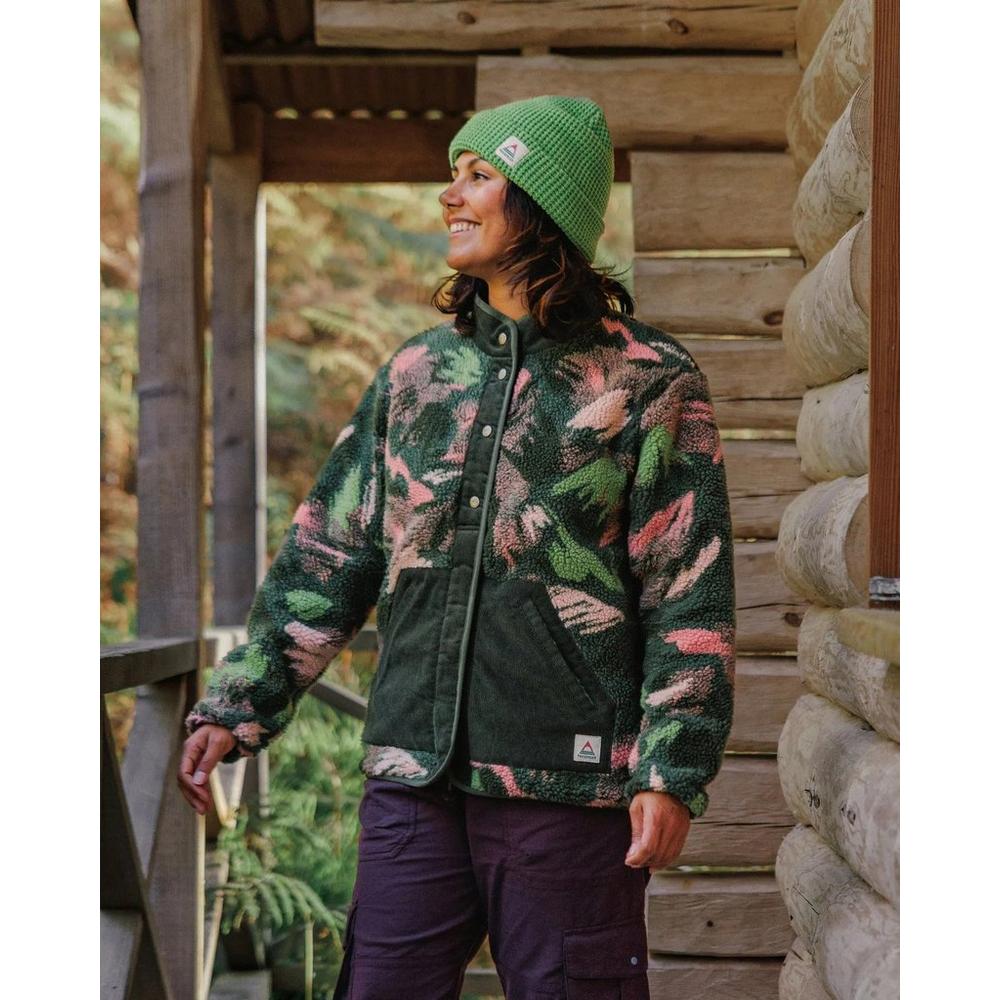 Passenger Clover Recycled Cotton-Lined Sherpa Fleece - Green