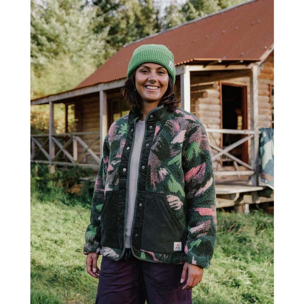 Passenger Clover Recycled Cotton-Lined Sherpa Fleece - Green