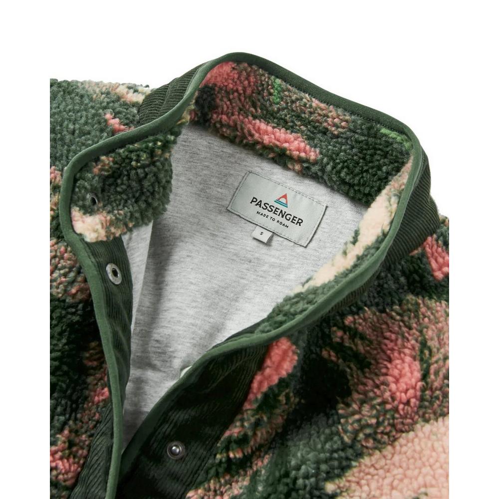 Passenger Clover Recycled Cotton-Lined Sherpa Fleece - Green