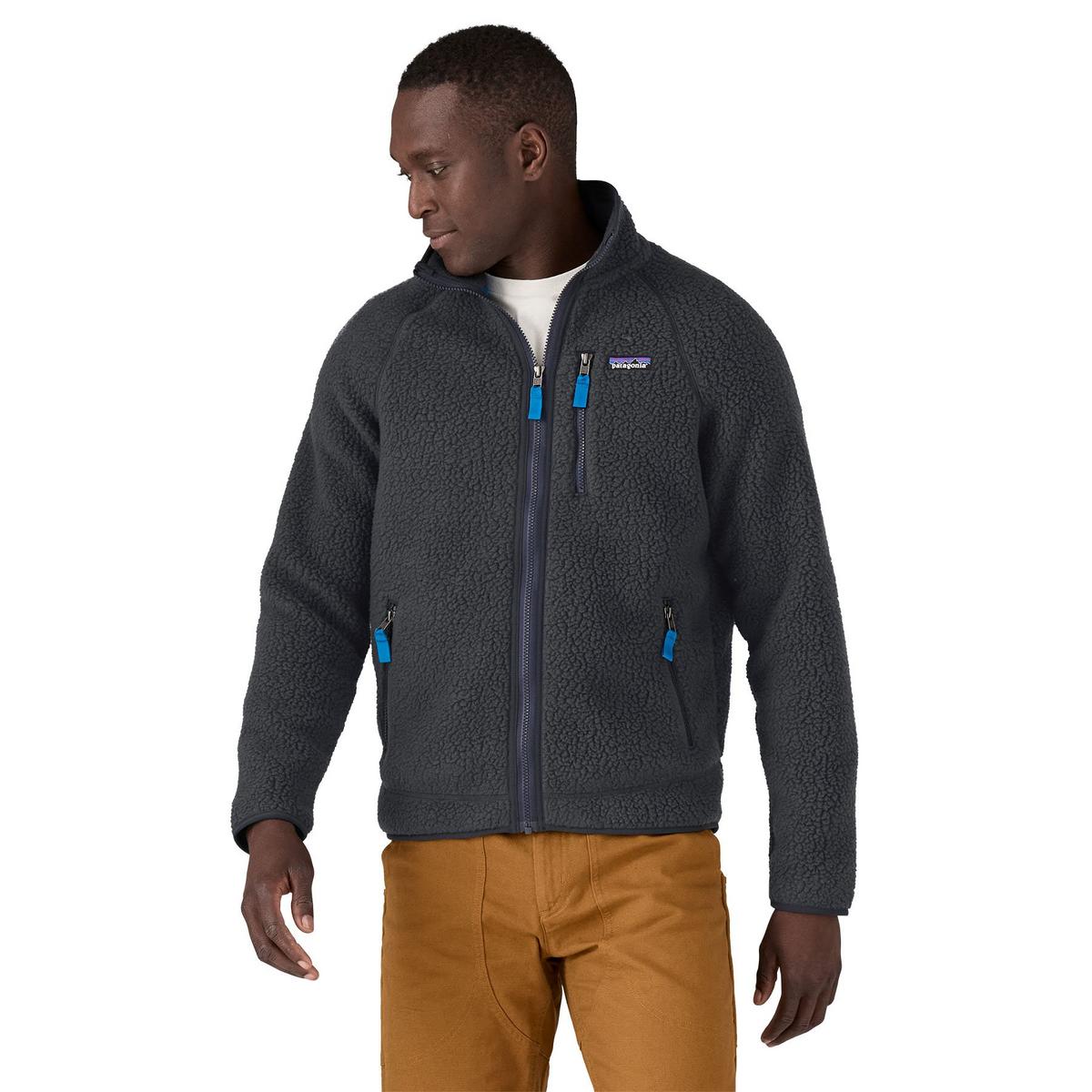 Patagonia men's retro pile fleece jacket black on sale