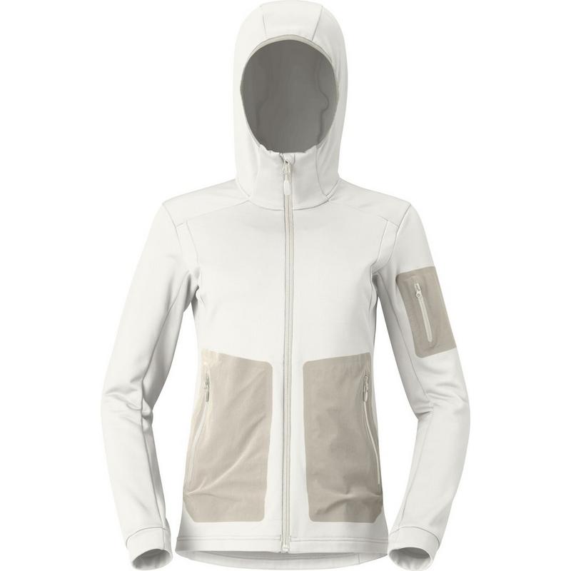 Women's Falketind Warm2 Stretch Hood Fleece - White