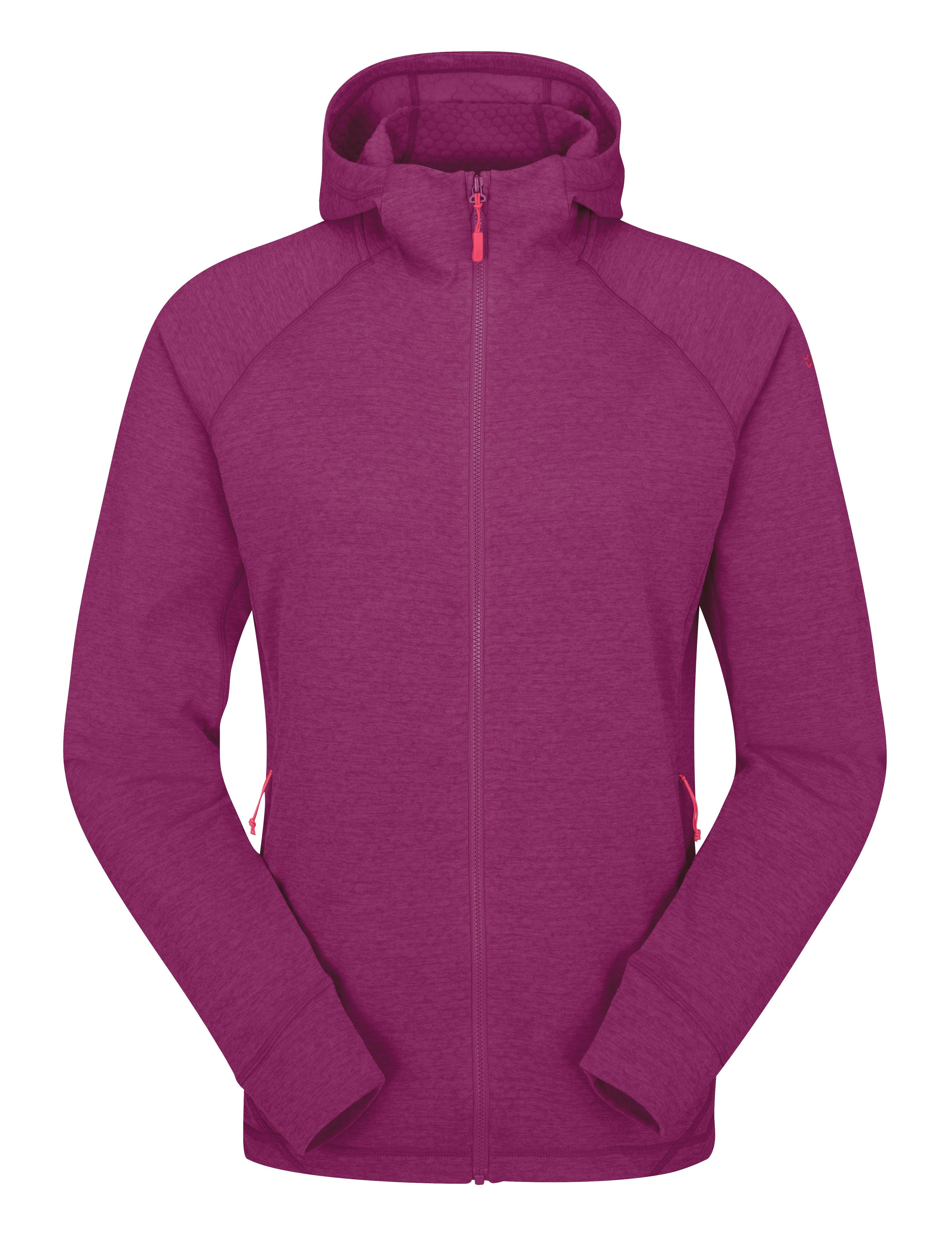 Rab Women's Purple Nexus Hooded Jacket - Mulberry - Fleece Size 10