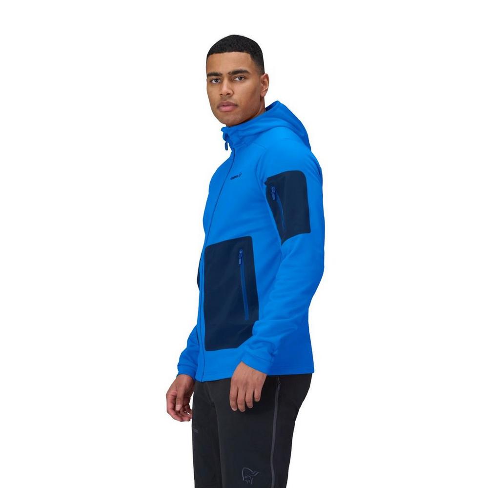 Norrona Men's Falketind Warm2 Stretch Hood - Blue