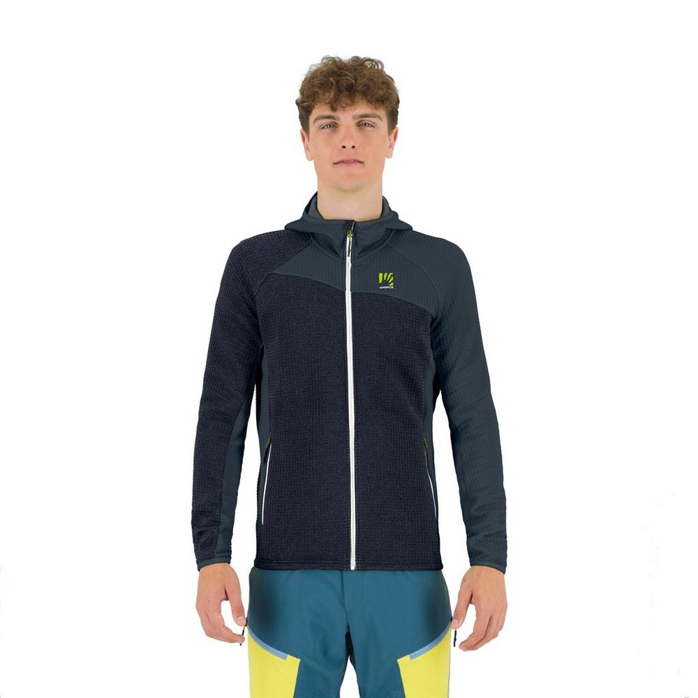 Karpos Men's Averau Full Zip Hoodie Fleece - Navy