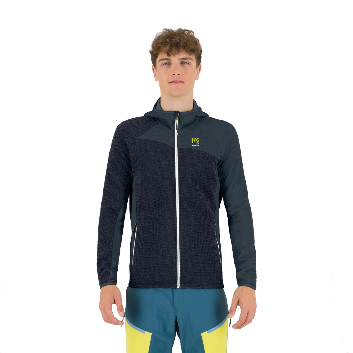 Karpos Men's Averau Full Zip Hoodie Fleece - Navy