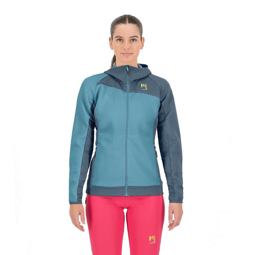 Karpos Women's Averau Full Zip Hoodie Fleece - Blue