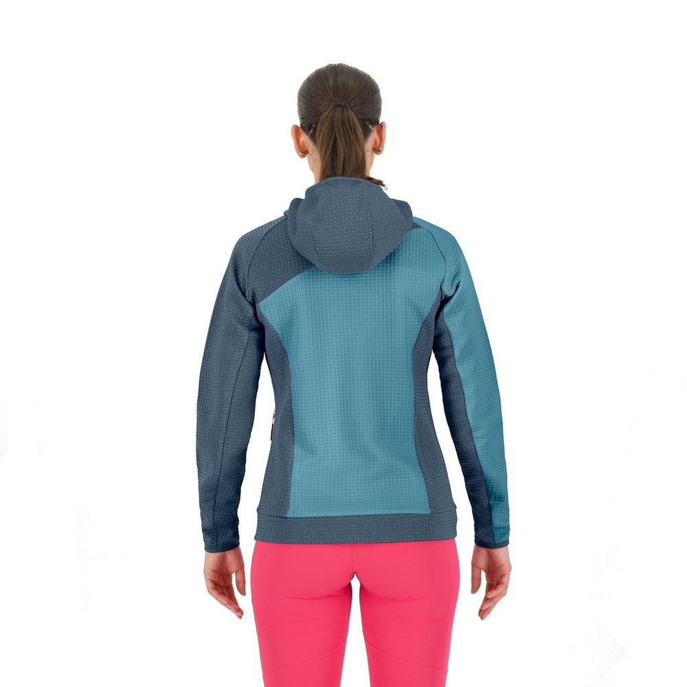 Karpos Women's Averau Full Zip Hoodie Fleece - Blue