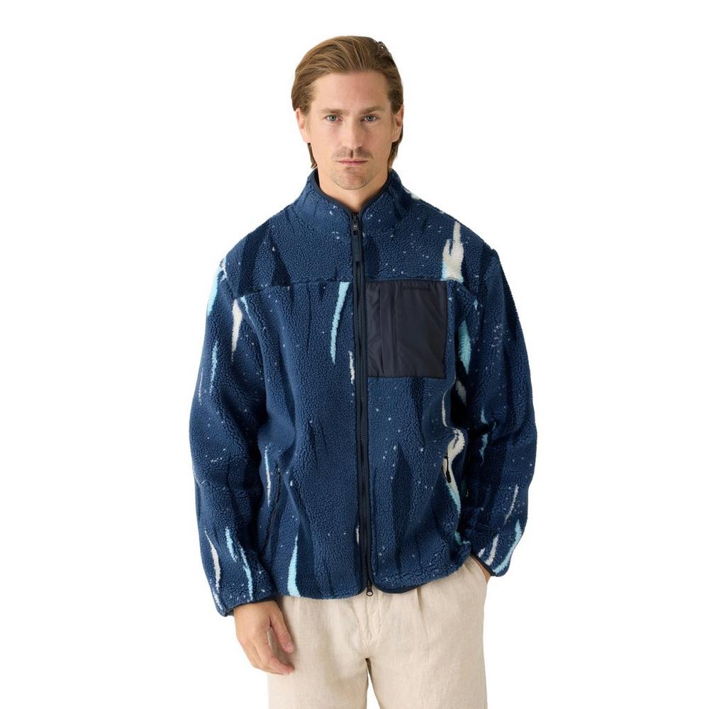 Knowledge Cotton Men's Northern Lights Full-Zip Fleece - Blue
