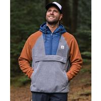  Men's Woodland Hooded 1/2 Zip Fleece - Grey Marl