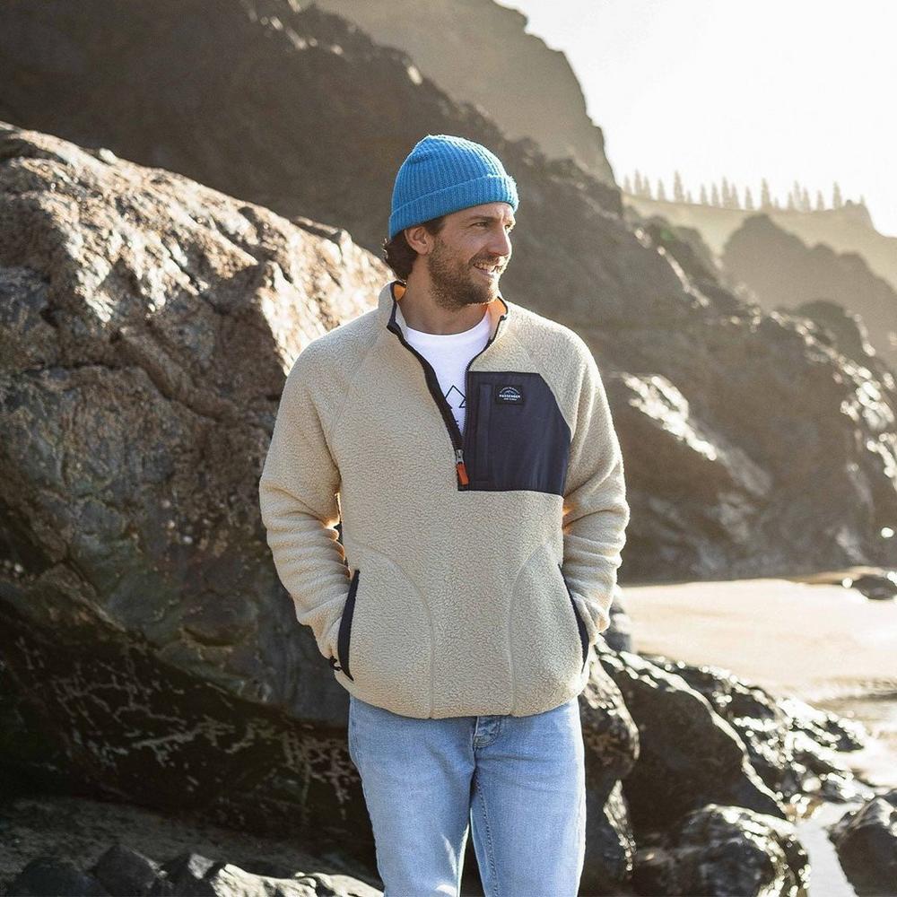 Mens sherpa quarter zip sale