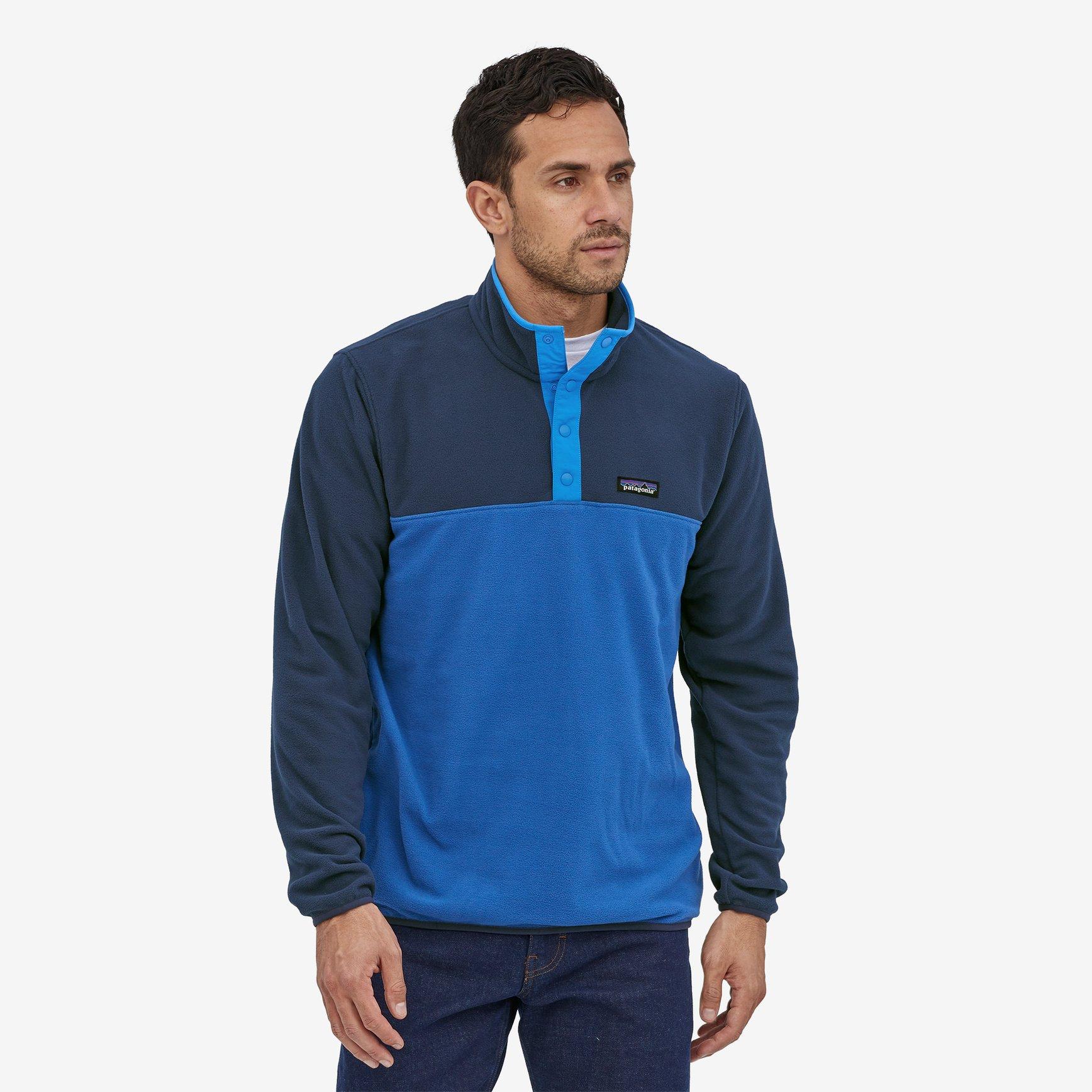 Patagonia Mens Micro D Custom Fleece Jackets, Feather Grey