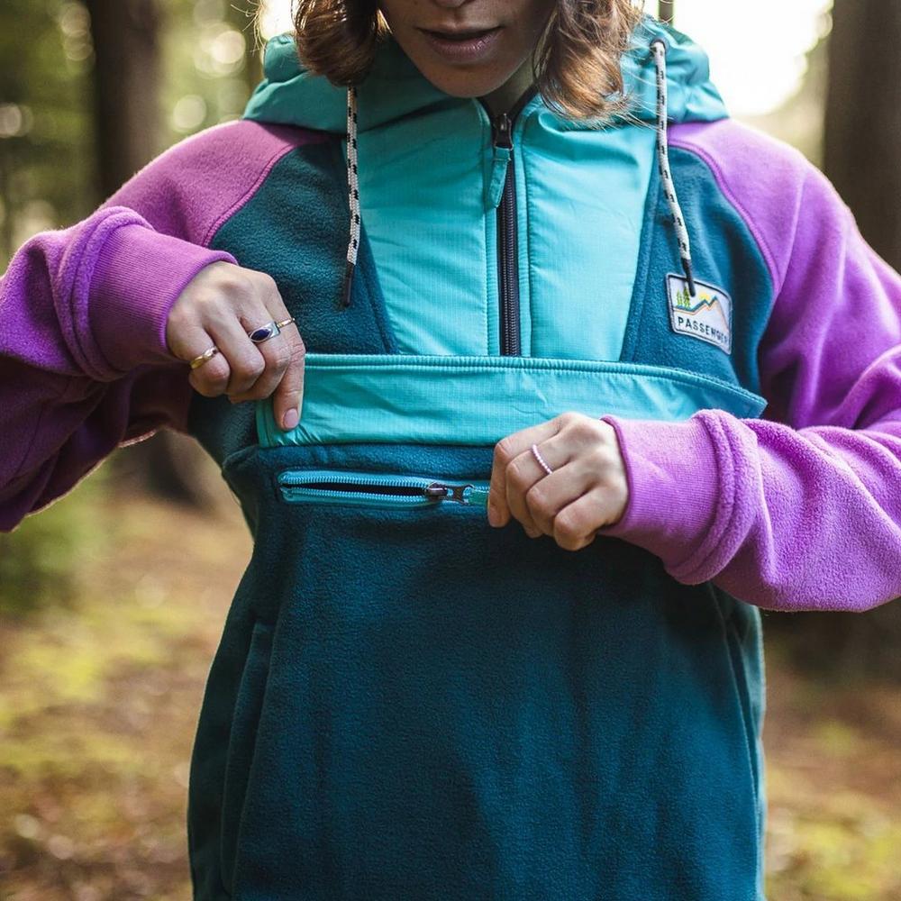 Women's Passenger Alexander Hooded Half Zip Recycled Fleece | Women's Fleece  | George Fisher UK