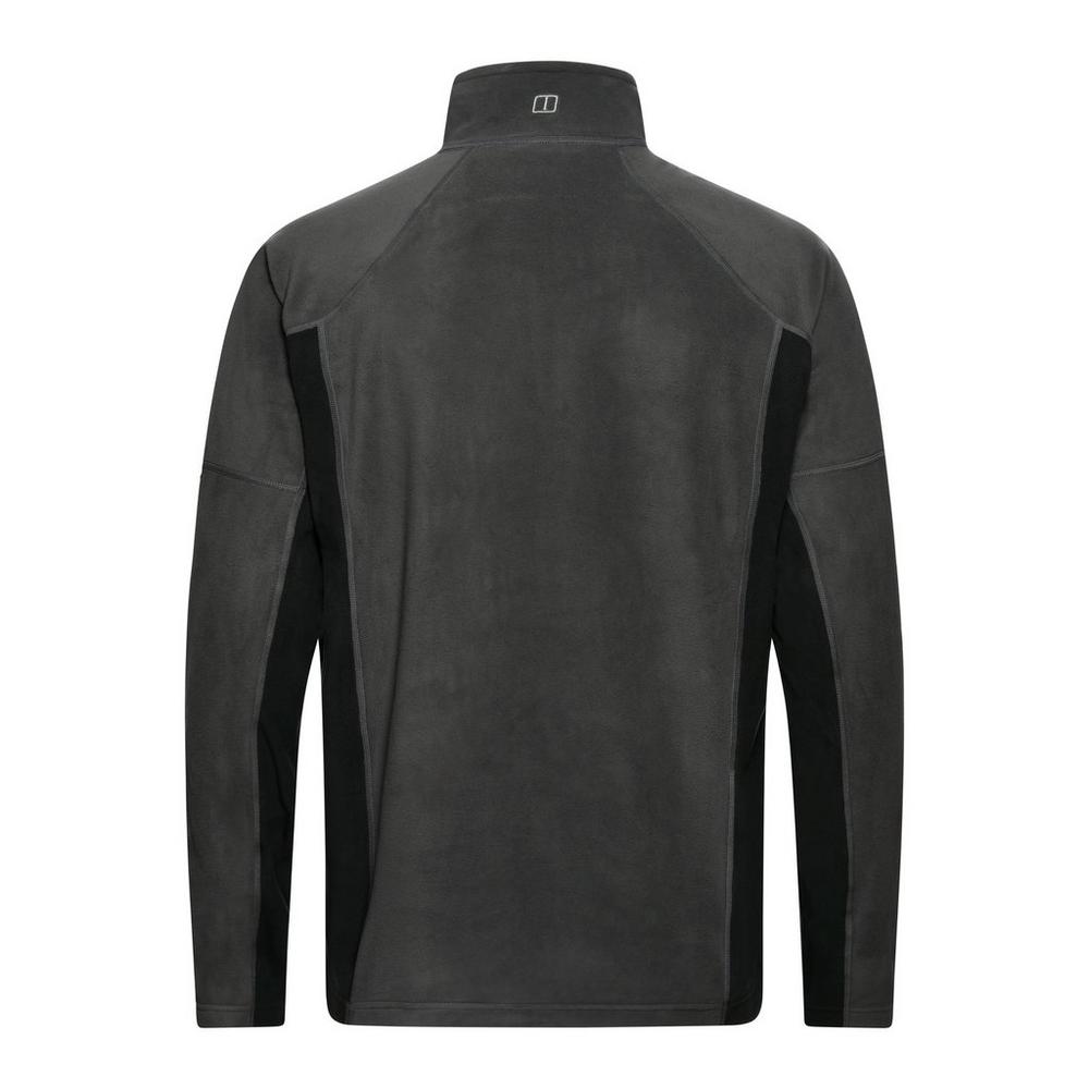 Berghaus Men's Hartsop Eco Half Zip Fleece - Grey Pinstripe Black