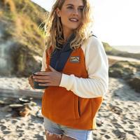  Women's Alexander Hooded 1/2 Zip Fleece - Sunrise Orange