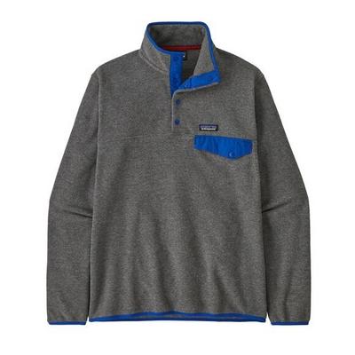 Patagonia Men's Lightweight Synchilla Snap T Pullover - Nickel W/Pass Blue