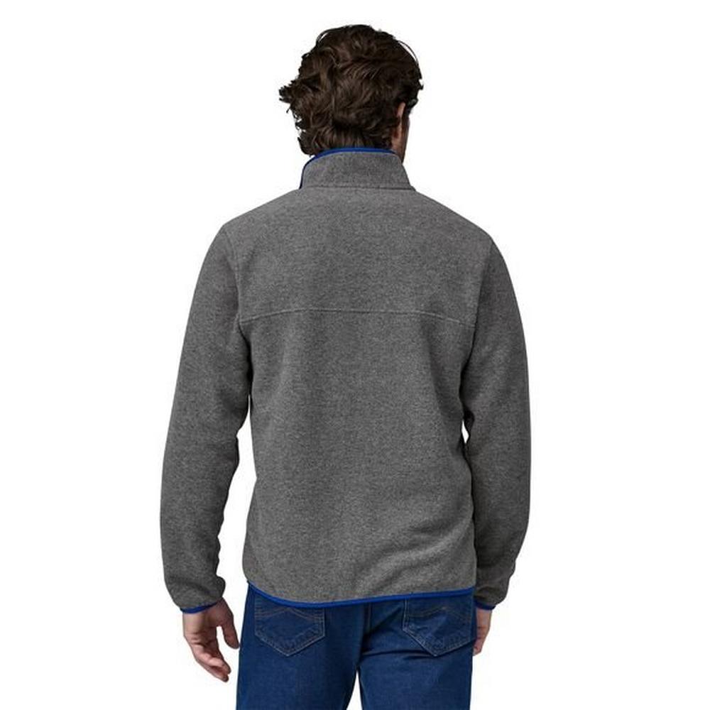 Patagonia Men's Lightweight Synchilla Snap T Pullover - Nickel W/Pass Blue