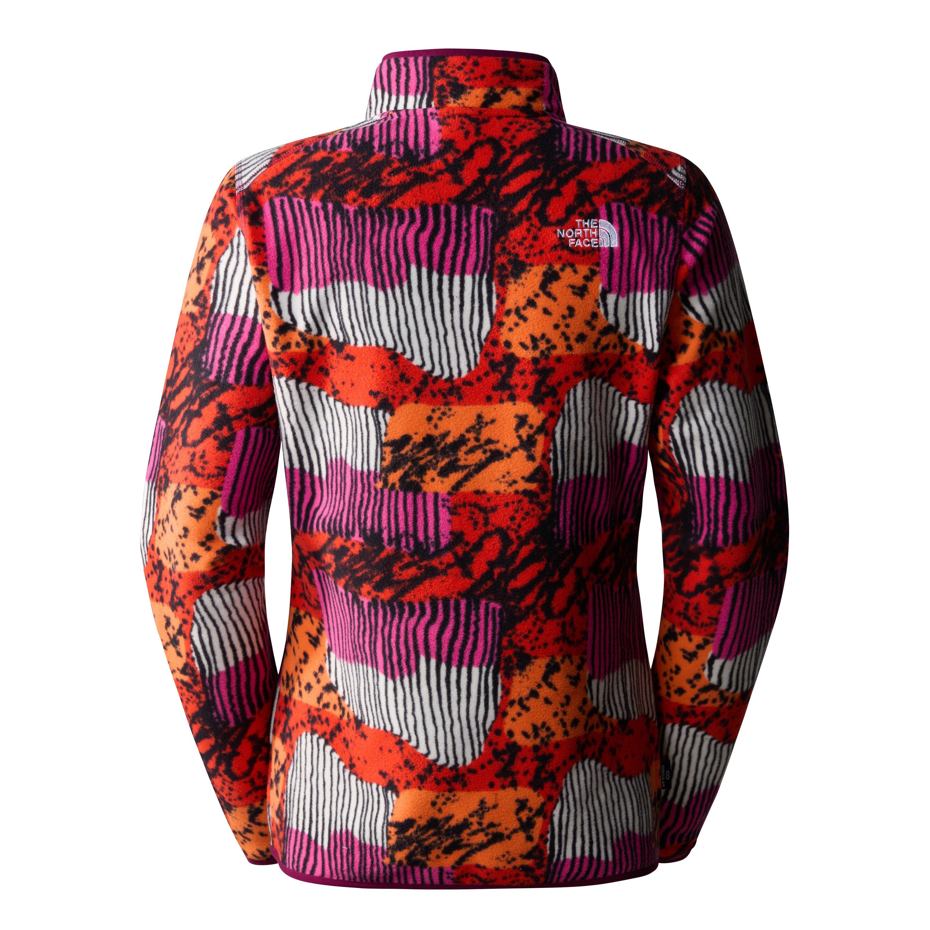 The North Face Women's 100 Glacier 1/4 Zip Printed Fleece - Fiery Red  Yosemite | George Fisher