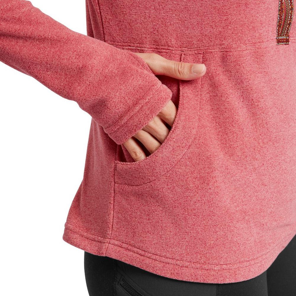 Sherpa Adventure Women's Rolpa Eco Half Zip Pullover - Mineral Red