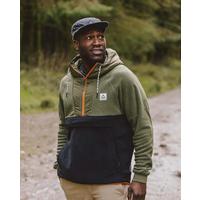  Men's Woodland Hooded 1/2 Zip Fleece - Khaki