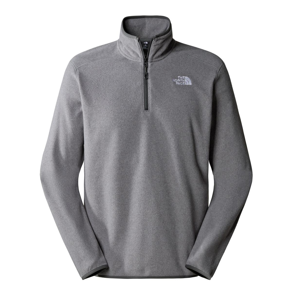 The North Face Men's 100 Glacier 1/4 Zip Fleece - Grey