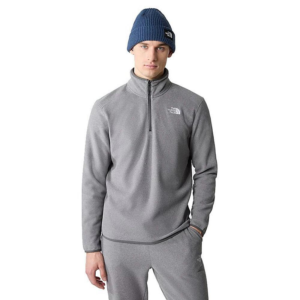 Grey north face quarter zip sale