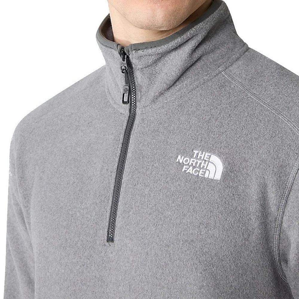 The North Face Men s 100 Glacier 1 4 Zip Fleece Grey George Fisher