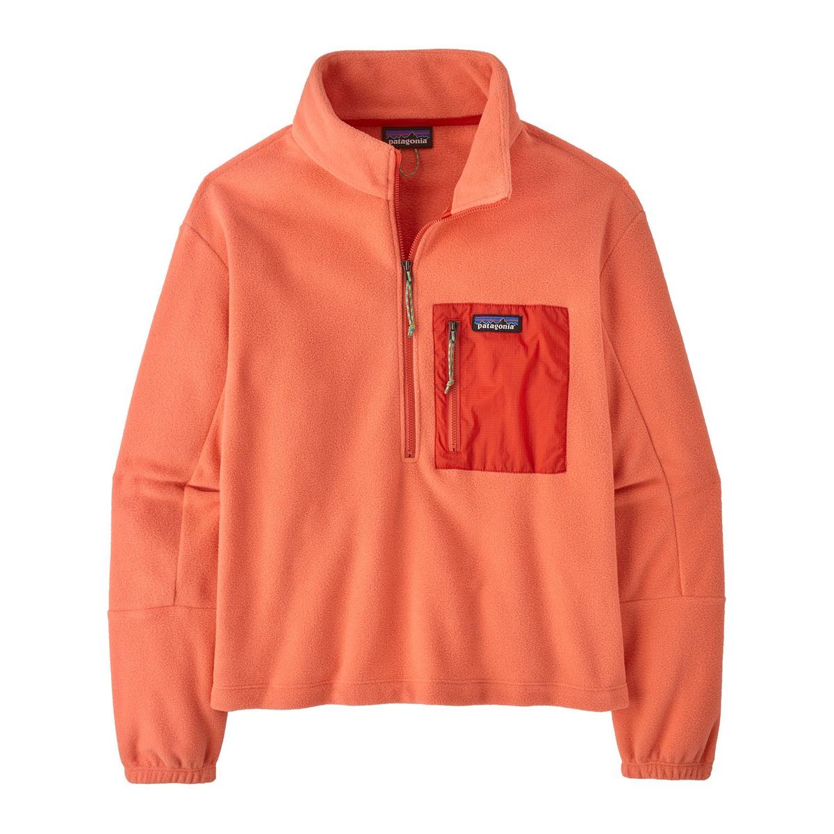 Patagonia Women s Microdini 1 2 Zip Pullover Orange Tiso