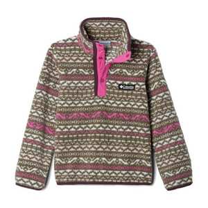 Kids' Helvetia II Half Snap Printed Fleece - Pink