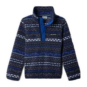 Kids' Helvetia II Half Snap Printed Fleece - Blue