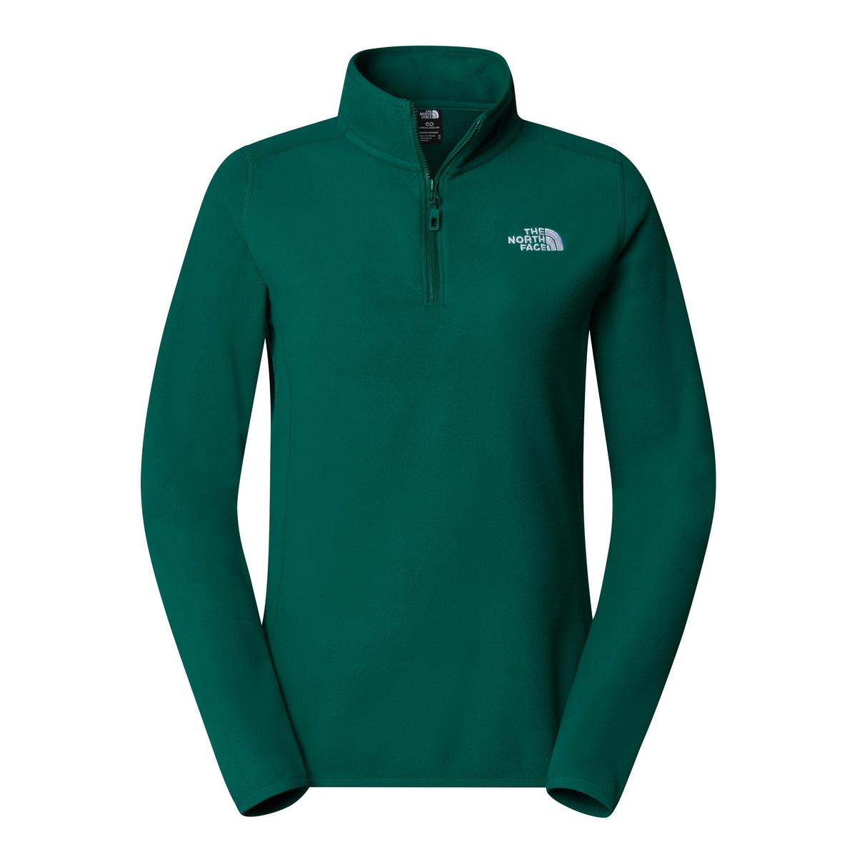 The North Face Women's 100 Glacier 1/4 Zip Fleece - Green