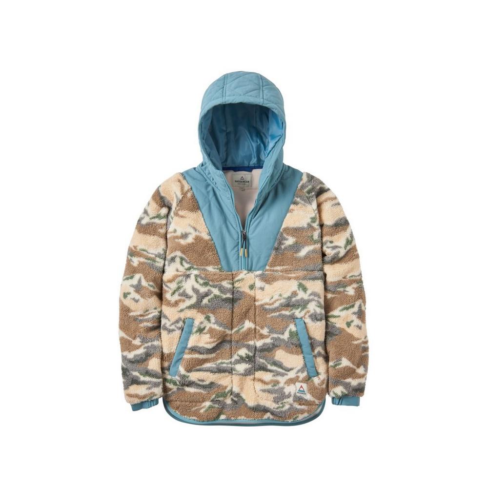 Passenger Women's Beaumont Sherpa Hooded Fleece - Cream / Blue