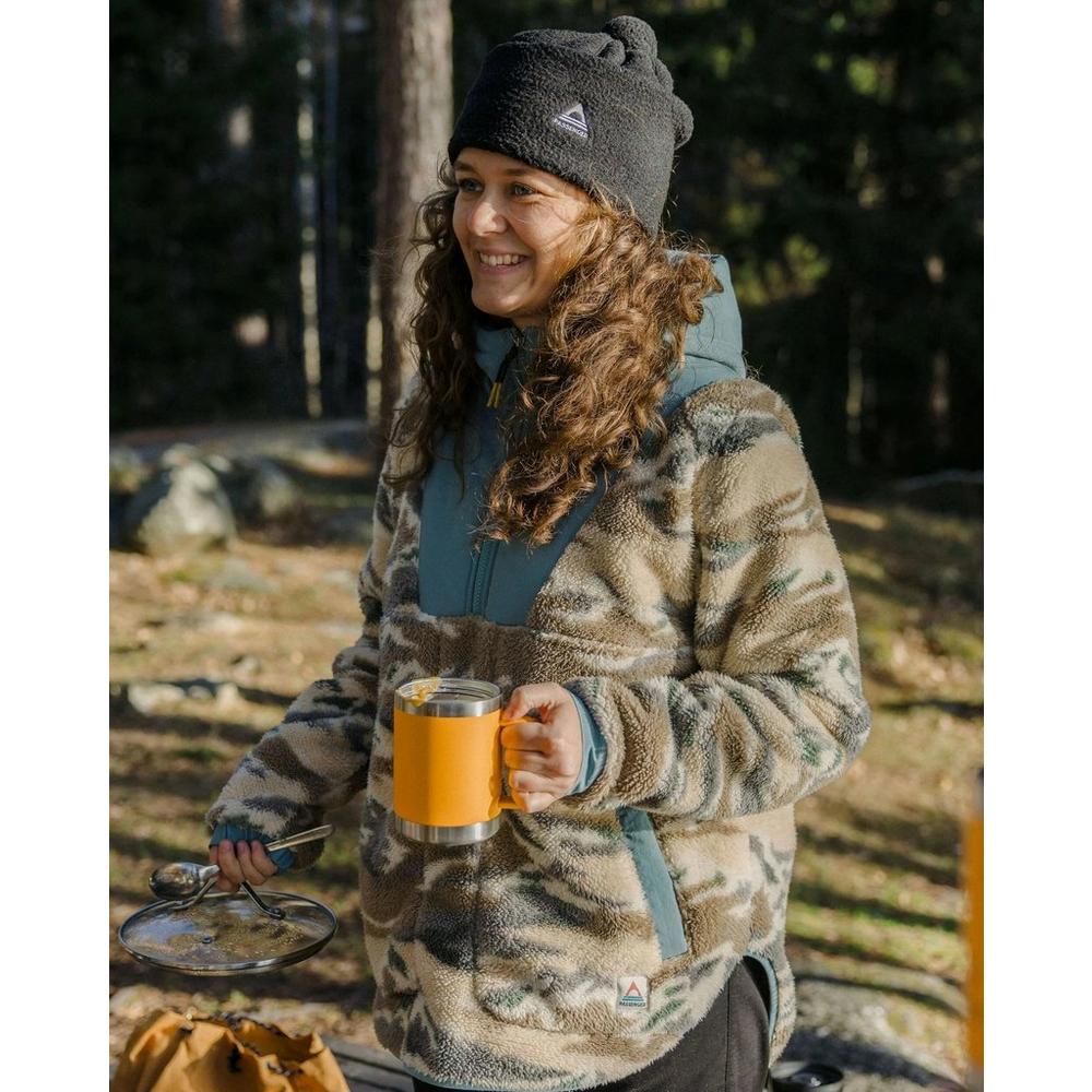 Passenger Women's Beaumont Sherpa Hooded Fleece - Cream / Blue
