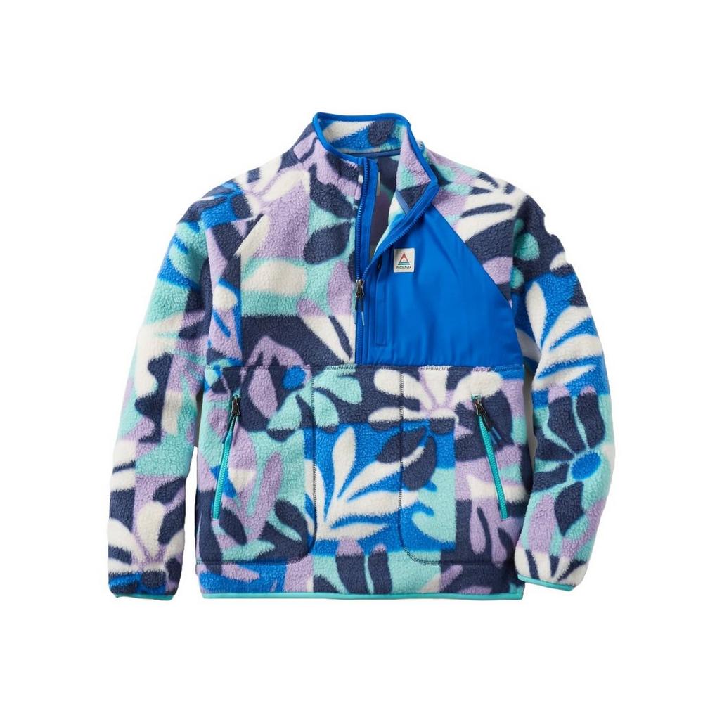 Passenger Women's Home 1/2 Zip Sherpa Fleece - Blue