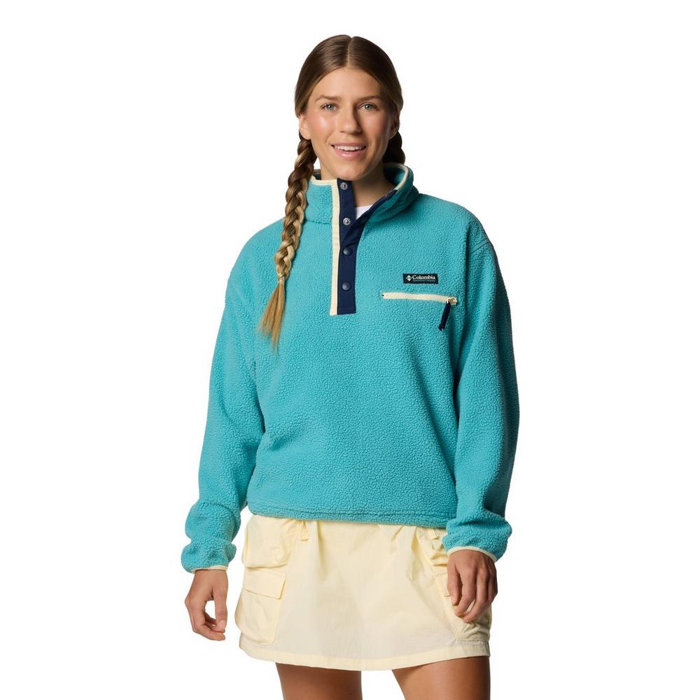 Columbia Women's Helvetia II Cropped 1/2 Snap Fleece - Teal