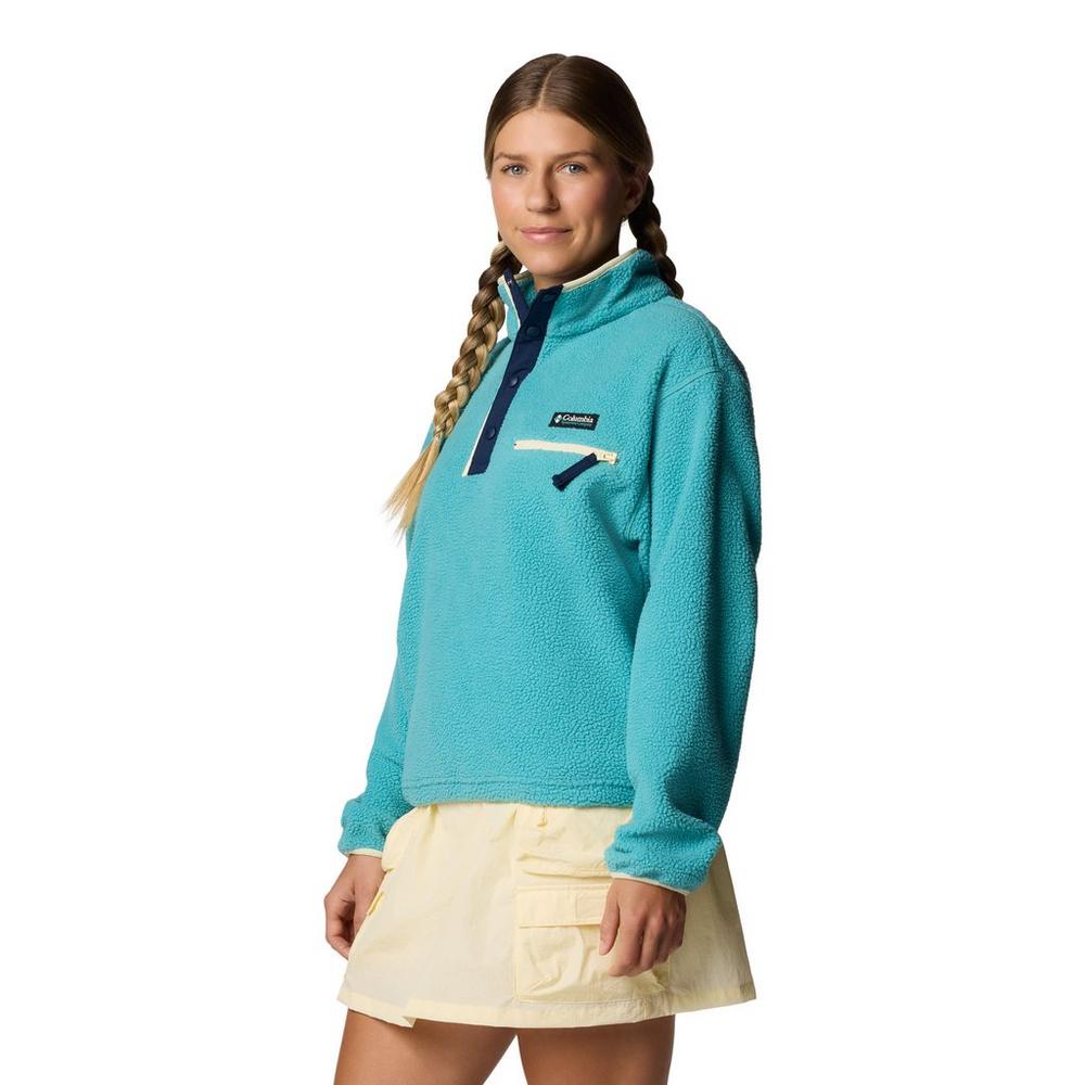 Columbia Women's Helvetia II Cropped 1/2 Snap Fleece - Teal