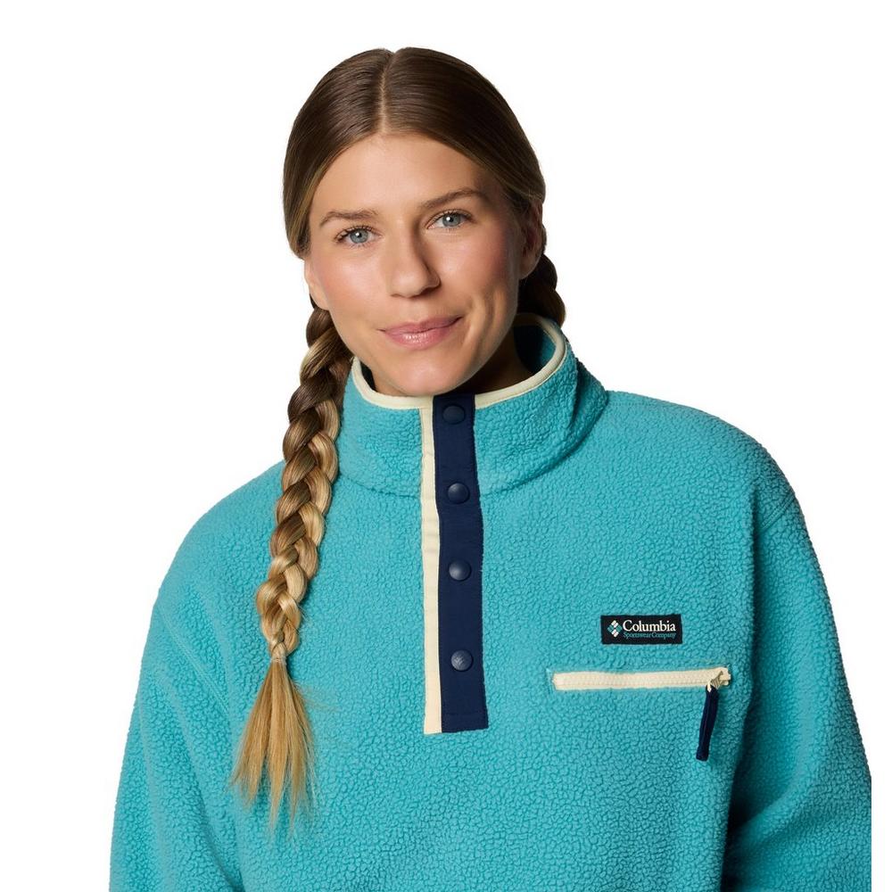 Columbia Women's Helvetia II Cropped 1/2 Snap Fleece - Teal