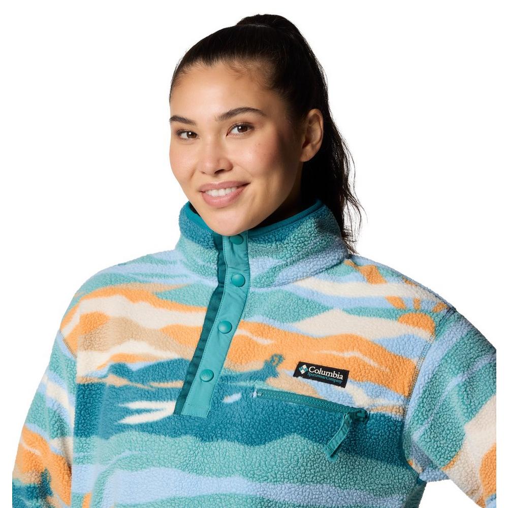 Columbia Women's Helvetia II Cropped 1/2 Snap Fleece - Green