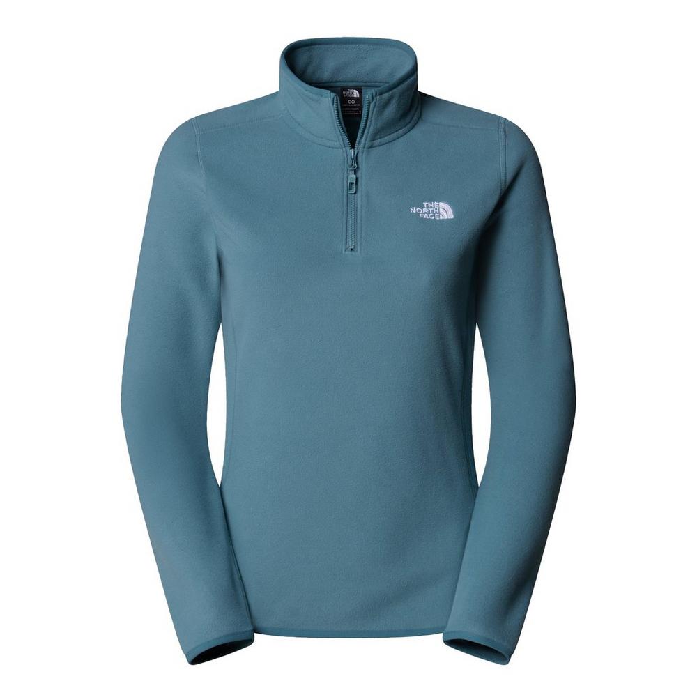 The North Face Women's 100 Glacier 1/4 Zip Fleece - Stormy Blue