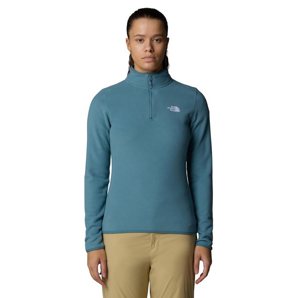 The North Face Women's 100 Glacier 1/4 Zip Fleece - Stormy Blue
