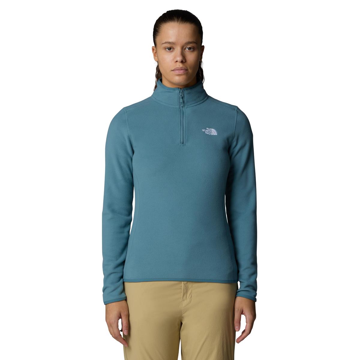 The North Face Women's 100 Glacier 1/4 Zip Fleece - Stormy Blue