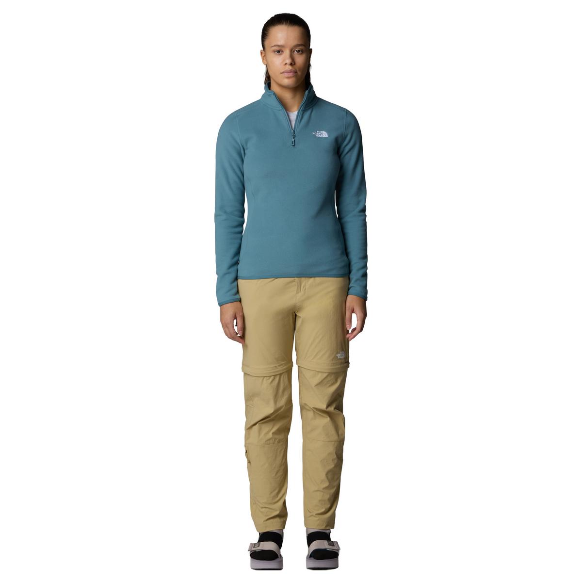 The North Face Women's 100 Glacier 1/4 Zip Fleece - Stormy Blue