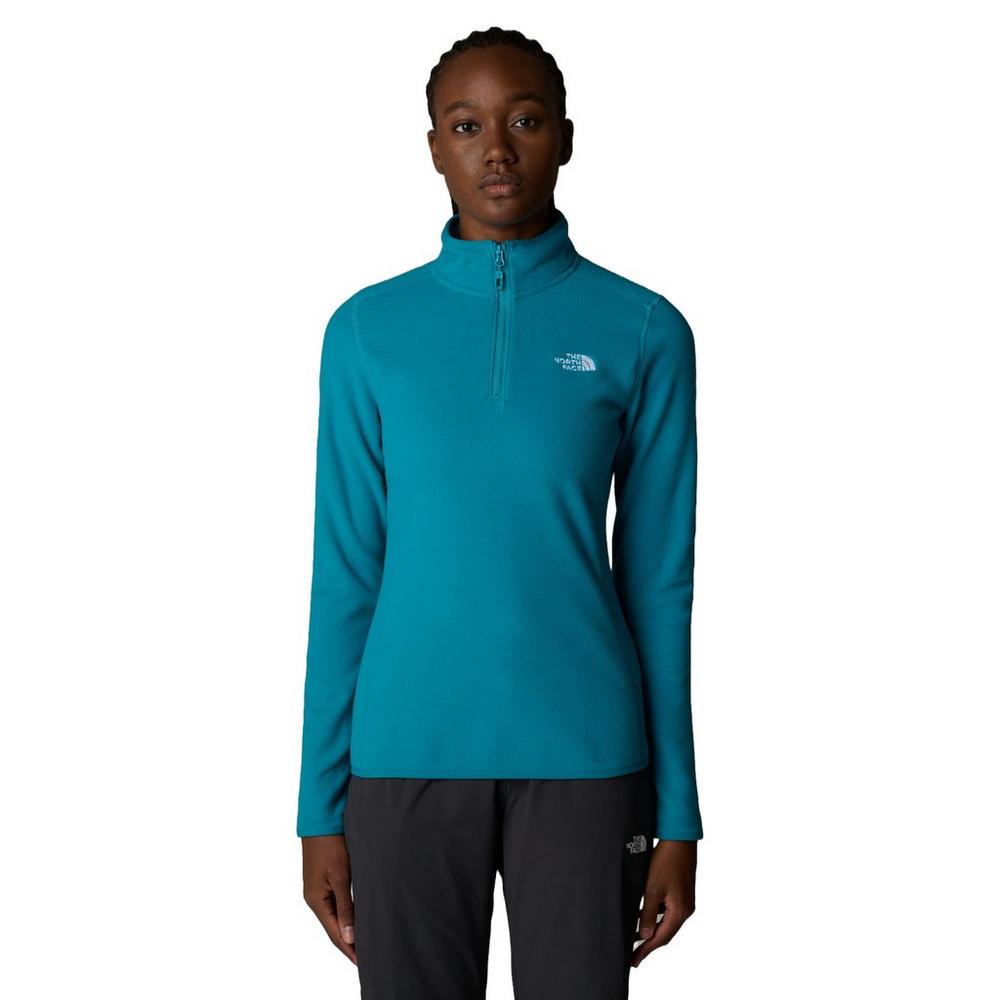 The North Face Women's 100 Glacier 1/4 Zip Fleece - Blue
