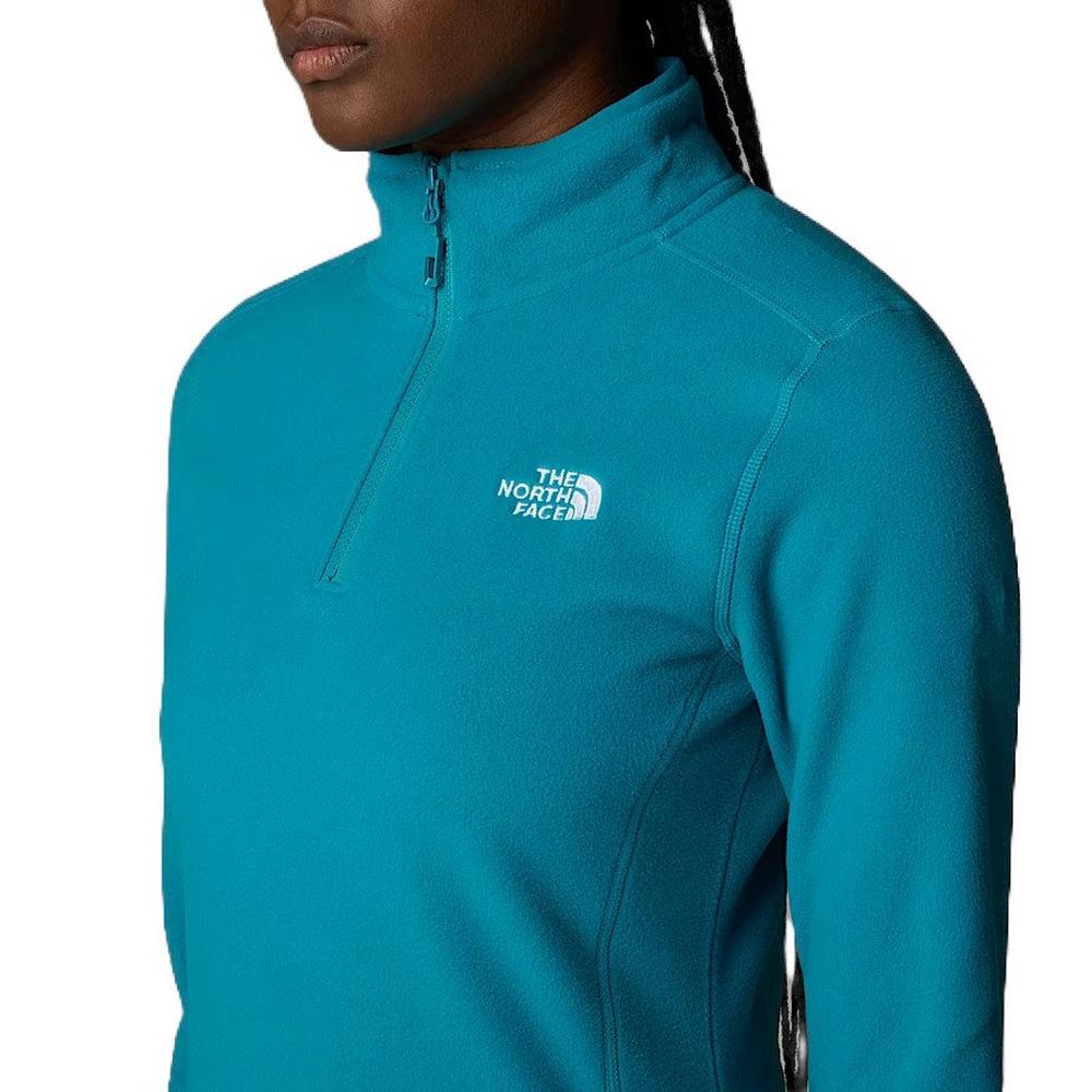 The North Face Women's 100 Glacier 1/4 Zip Fleece - Blue